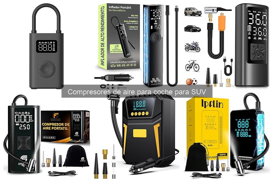 Accesorios recomendados para compresores de aire en SUV