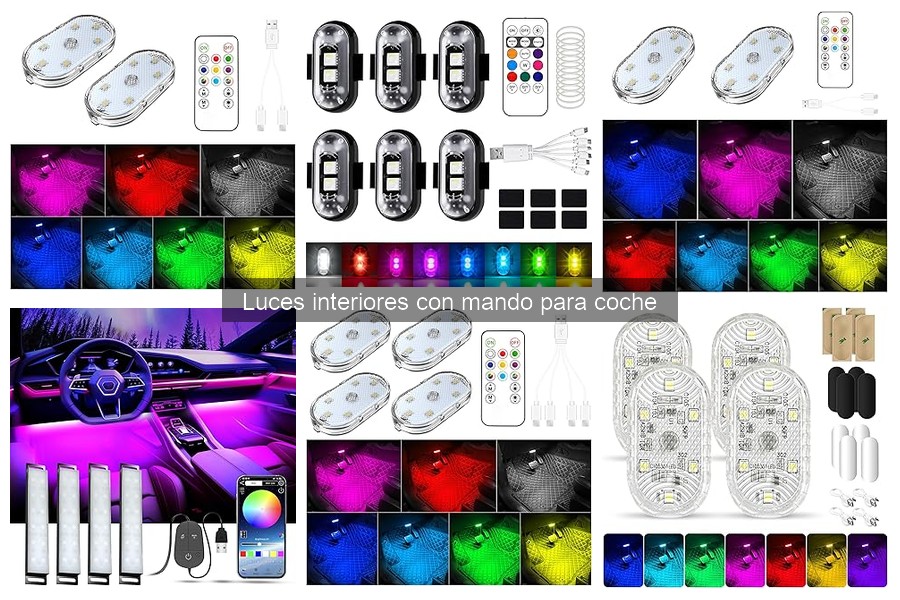 Alternativas a luces interiores con mando para coche