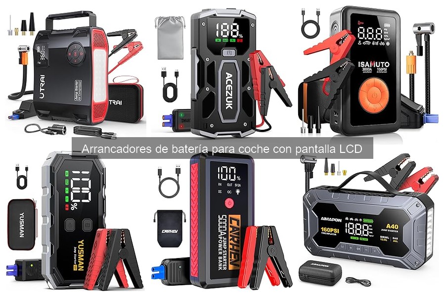 Características Clave en Arrancadores de Batería con Pantalla LCD