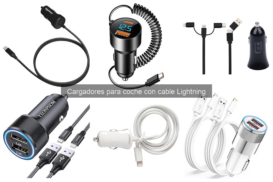 Cargadores para coche con cable Lightning ideales para viajes largos