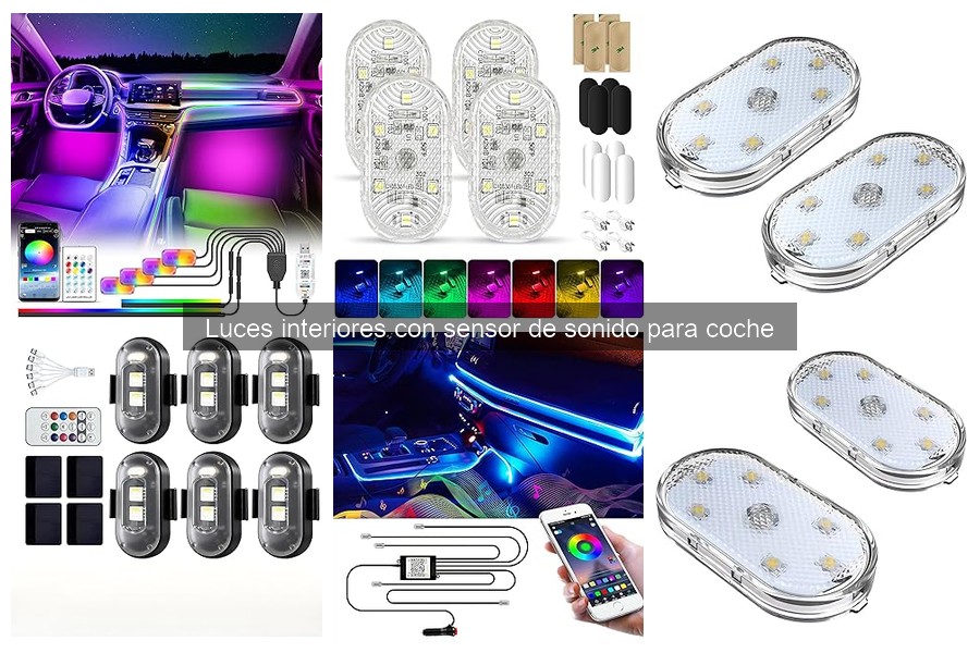 Cómo mantener luces interiores con sensor de sonido para coche