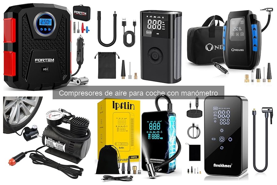Cómo usar un compresor de aire para coche con manómetro