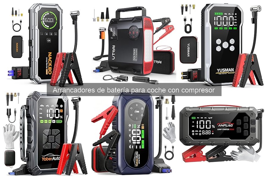 Cómo utilizar un arrancador de batería con compresor