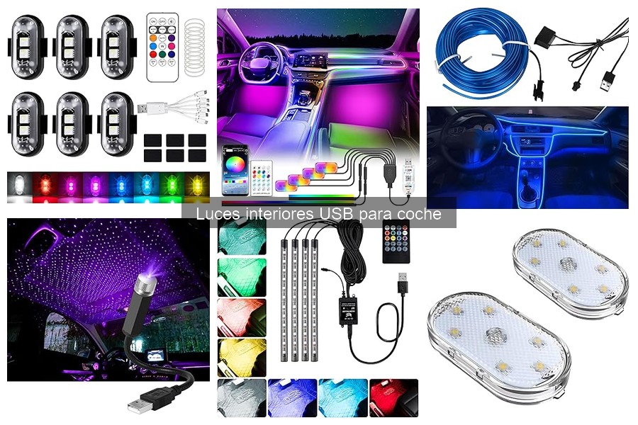 Comparativa de luces interiores USB para coche: marcas y precios