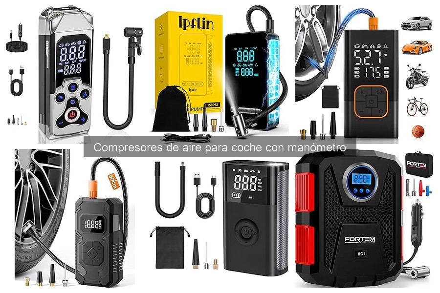 Comparativa de mejores compresores de aire para coche con manómetro
