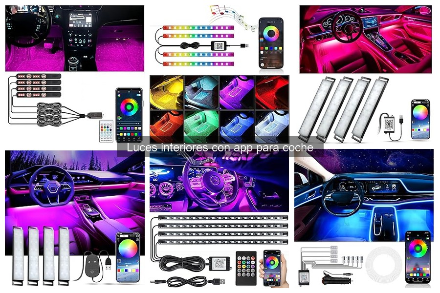 Comparativa: Luces interiores con app vs luces estándar para coche