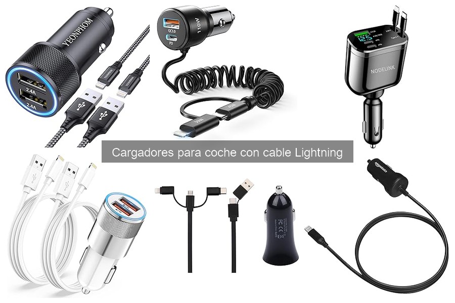 Dónde comprar cargadores para coche con cable Lightning
