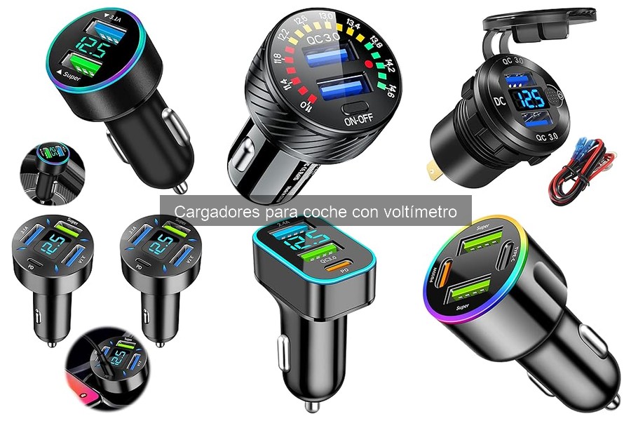 Dónde comprar cargadores para coche con voltímetro