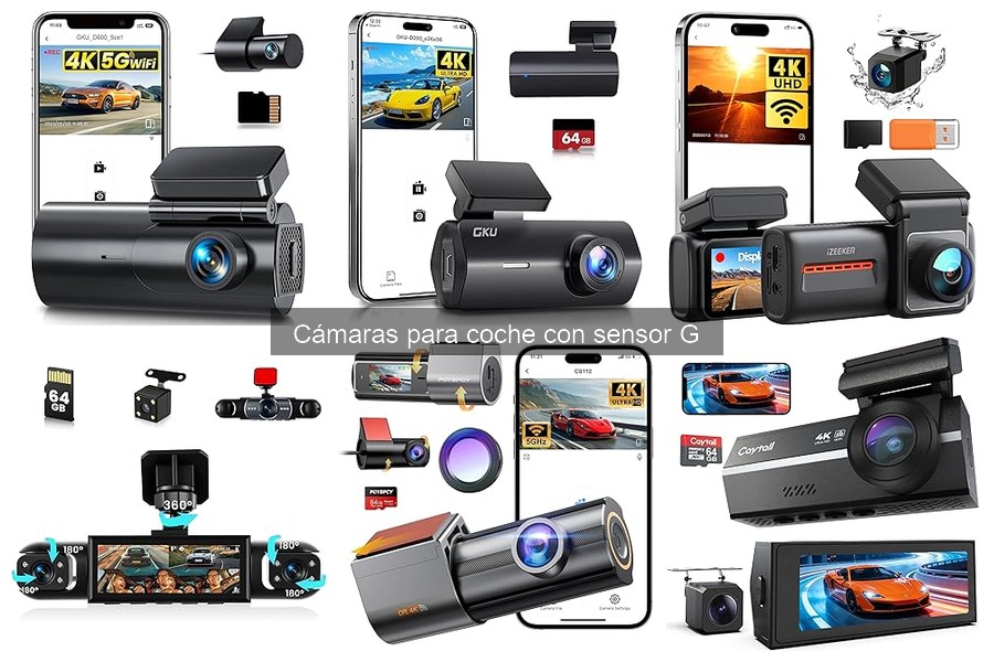 Funciones adicionales de cámaras para coche con sensor G