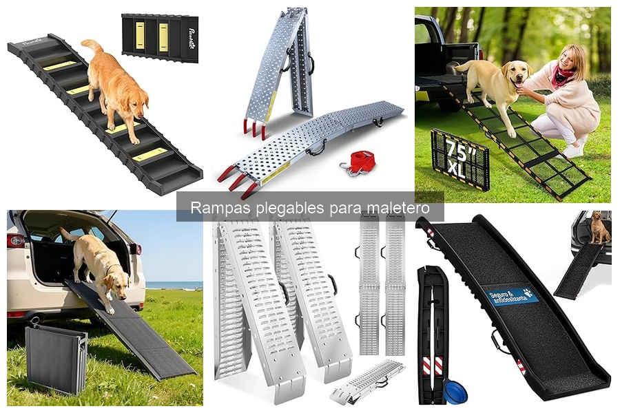 Guía para transportar mascotas con rampas plegables para maletero