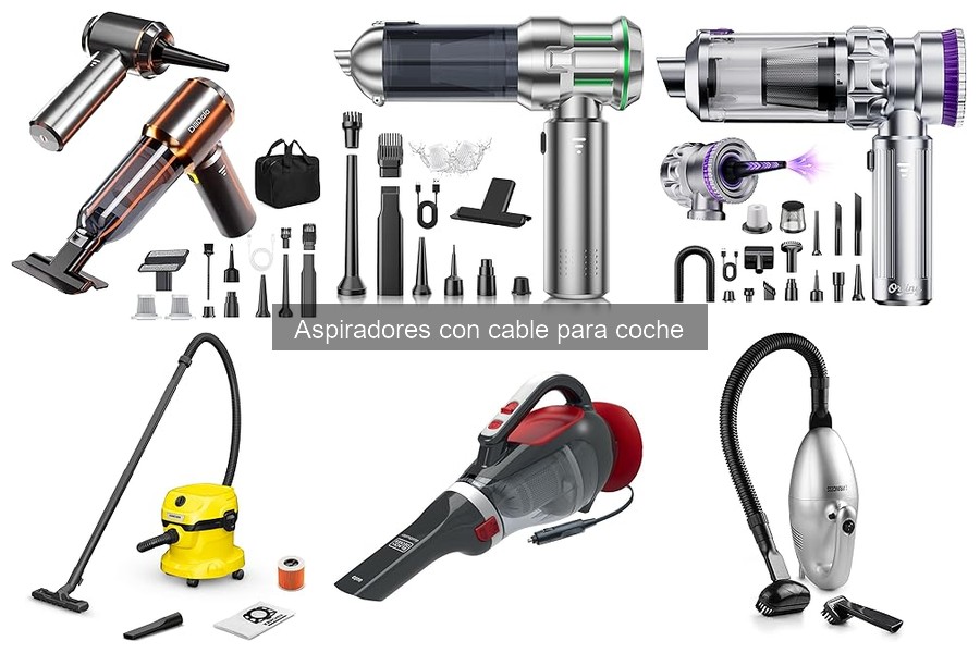 Limpieza eficiente con aspirador con cable para coche