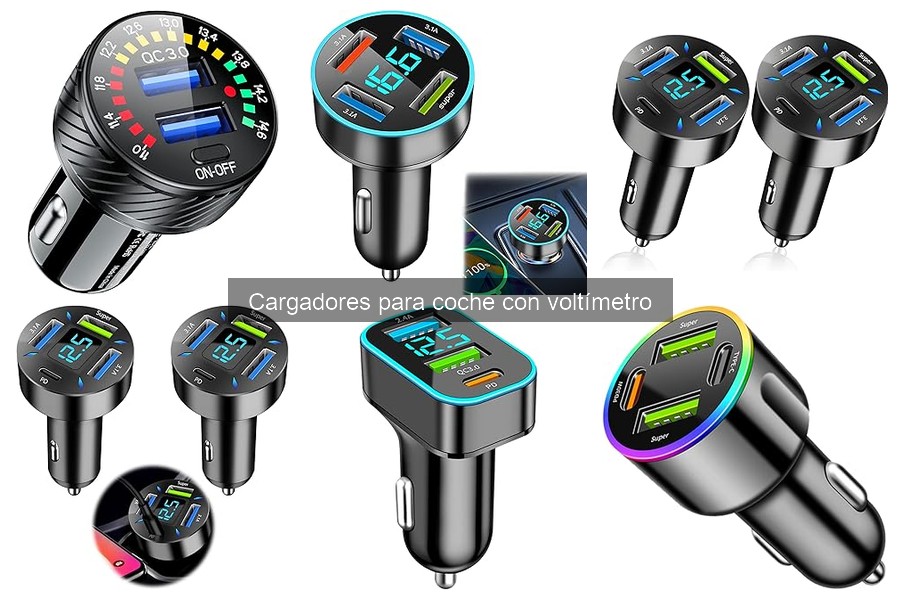 Mejores ofertas y precios en cargadores para coche con voltímetro