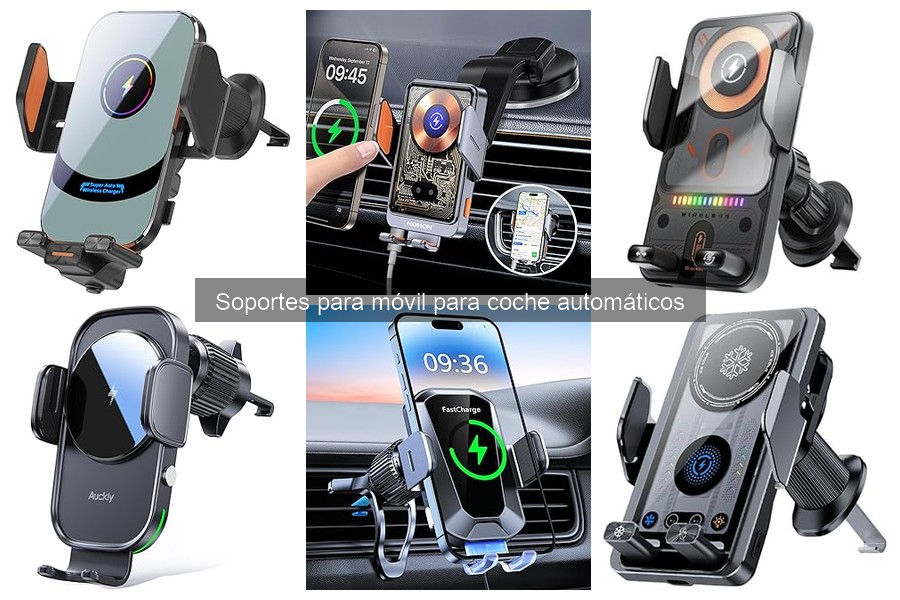 Mejores soportes automáticos para móvil en coche: precios y comparativa