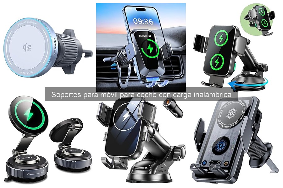 Mejores soportes para móvil con carga inalámbrica en coches eléctricos