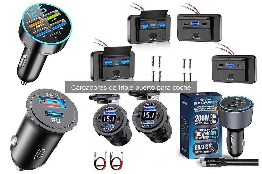 Opiniones de usuarios sobre cargadores de triple puerto para coche