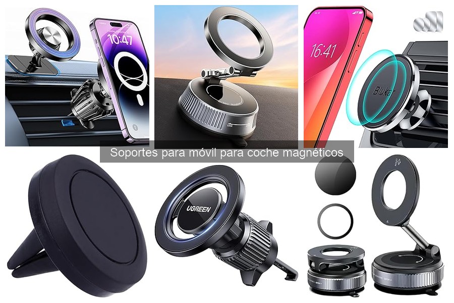 Opiniones de usuarios sobre soportes magnéticos para móvil en coche