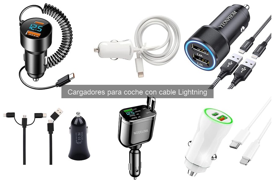Opiniones sobre cargadores para coche con cable Lightning