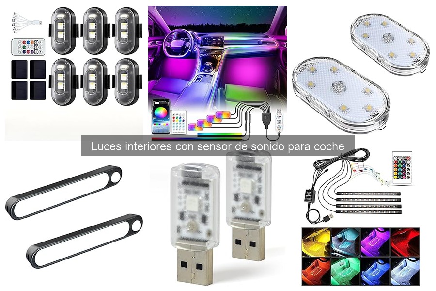 Opiniones sobre luces interiores con sensor de sonido para coche