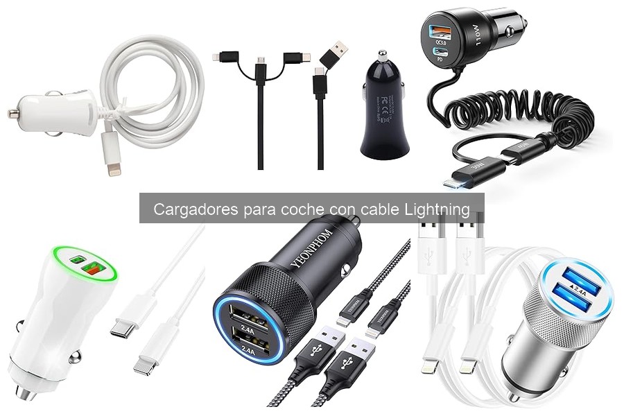 ¿Qué es un cargador para coche con cable Lightning?