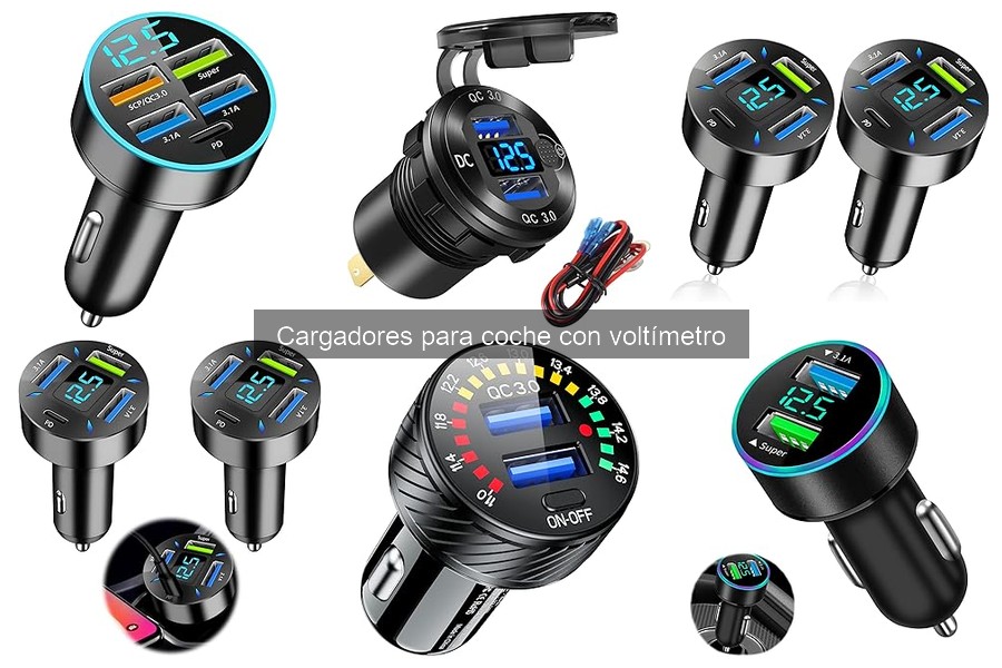 ¿Qué es un cargador para coche con voltímetro?