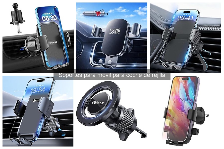¿Qué es un soporte para móvil de rejilla para coche?
