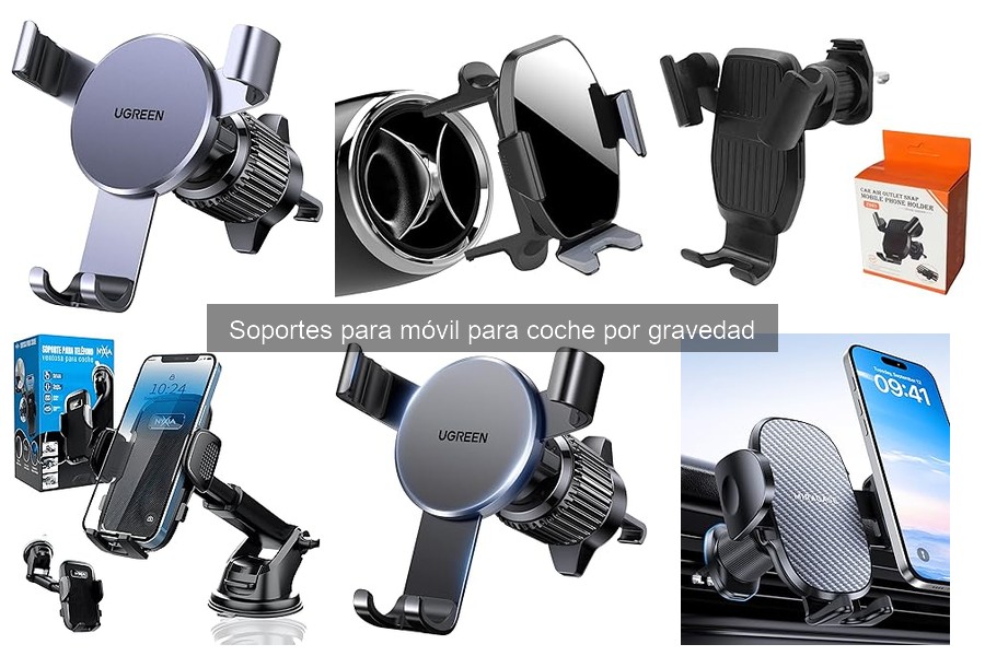 ¿Qué es un soporte para móvil por gravedad para coche?