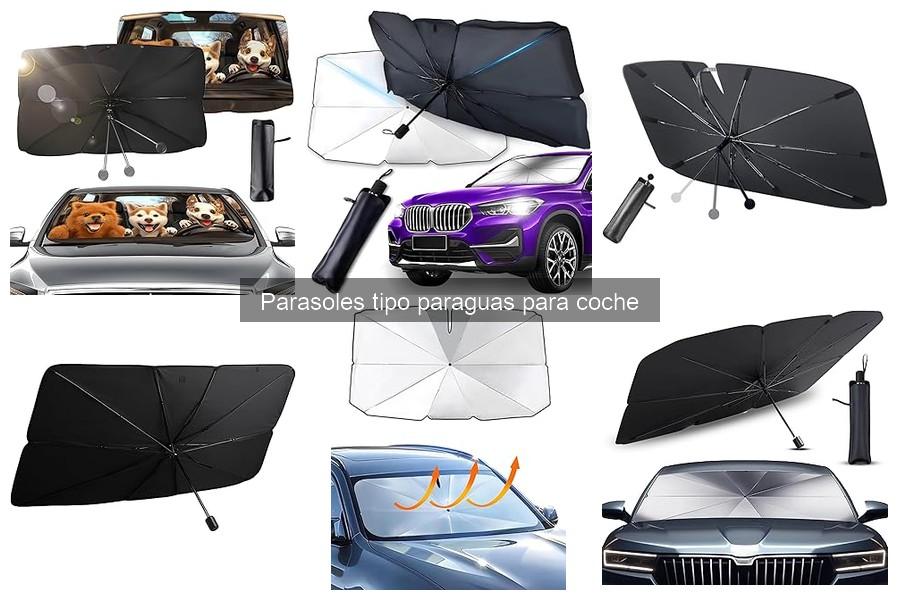 ¿Qué son los parasoles tipo paraguas para coche?