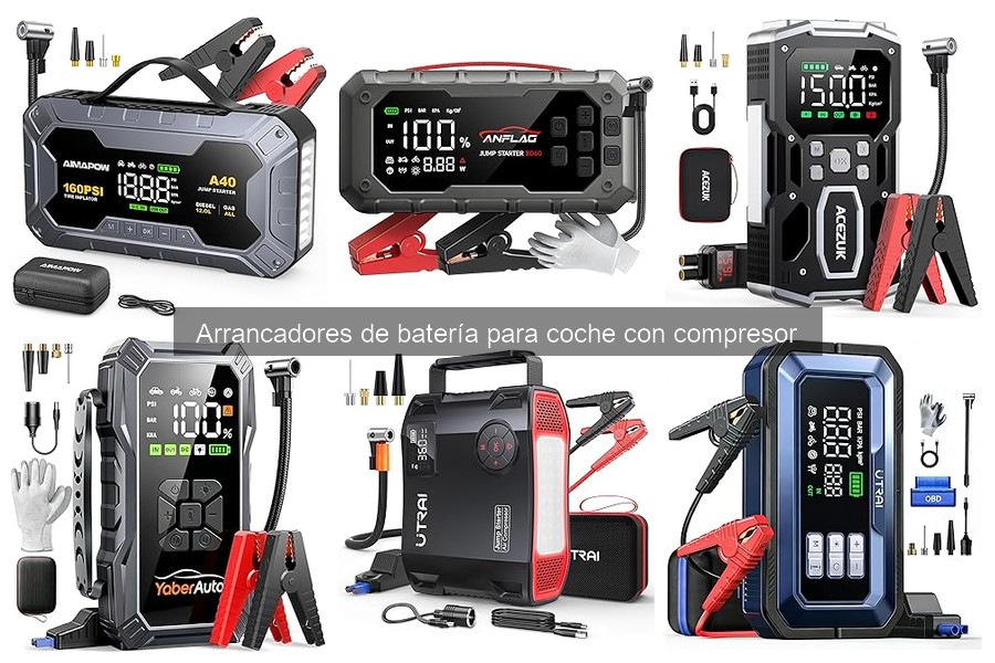 Tipos de arrancadores de batería para coche con compresor