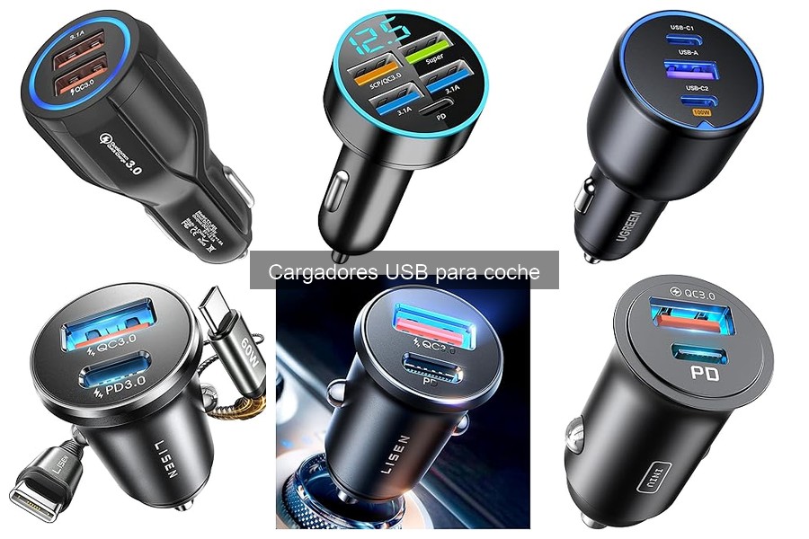 Tipos de cargadores USB para coche: Mejores opciones y características