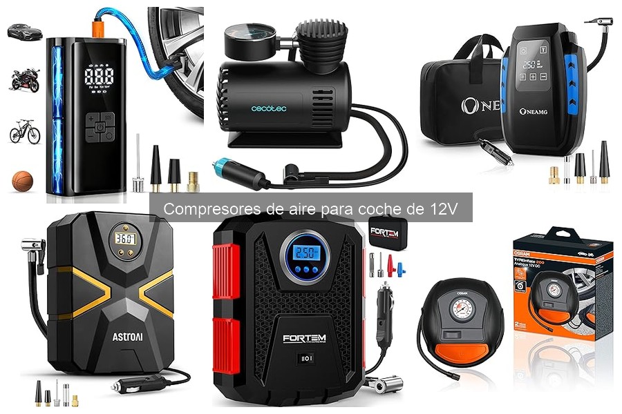 Tipos de compresores de aire para coche de 12V: ¿cuál elegir?