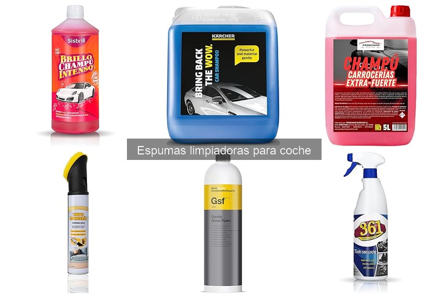 Tipos de espumas limpiadoras para coche: guía completa