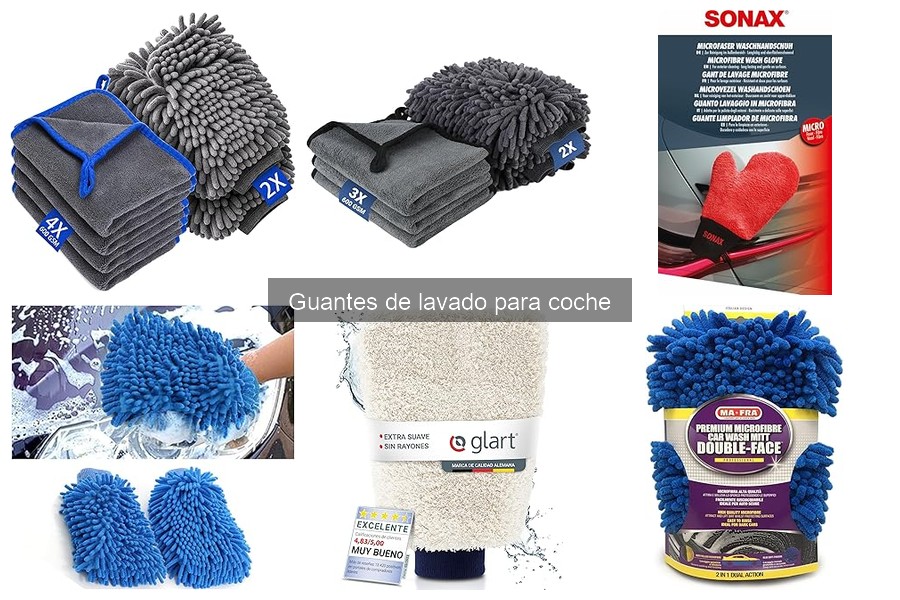 Tipos de guantes de lavado para coche y sus usos