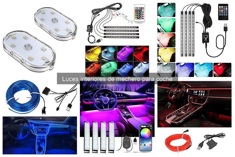 Tipos de luces interiores de mechero para coche: guía completa