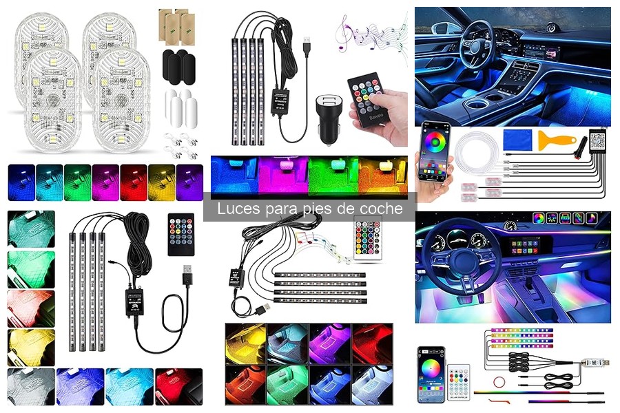 Tipos de luces para pies de coche: LED, neón y más
